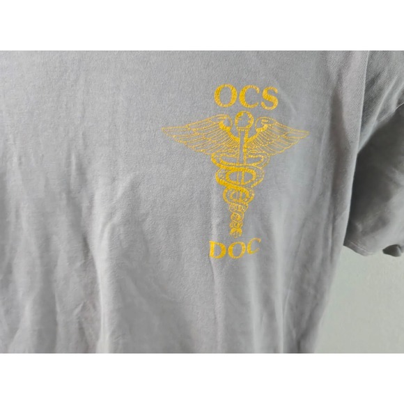 Fruit Of The Loom Heavy Vintage OCS DOC Branch Medical Clinic Size L Gray - Picture 3 of 7
